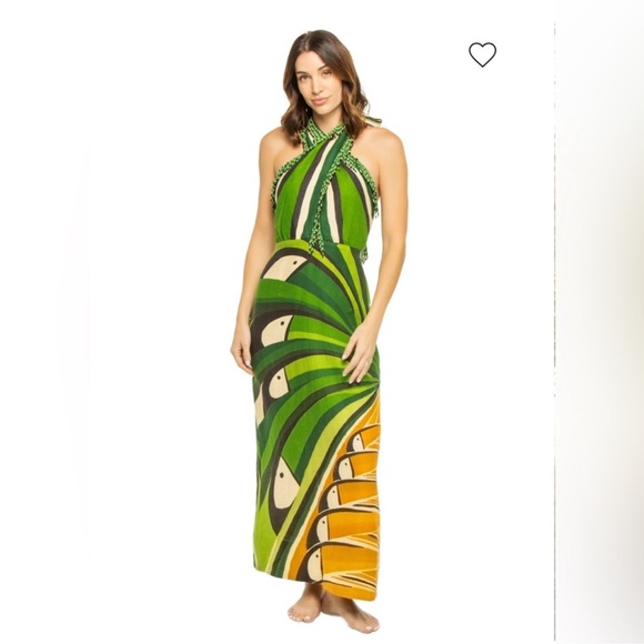 Farm Rio Linen Toucan Tree Midi Dress - Picture 5 of 8